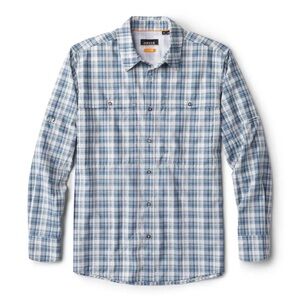Orvis XXL Blue Plaid Men's Shirt Fly Fishing Navy Long Sleeve Button Down NWT